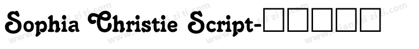 Sophia Christie Script字体转换
